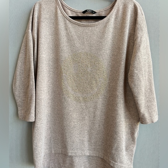 ONLY | Sequin Happy Face Pullover - Picture 1 of 8